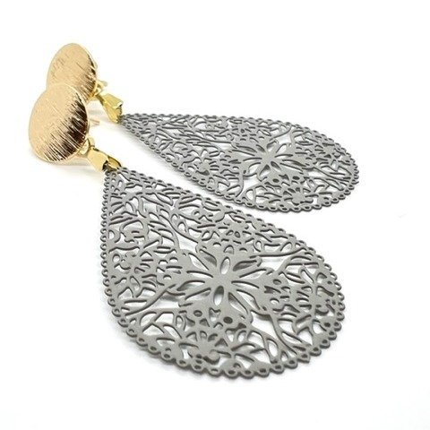 Bloom Ornament Earrings | Grey