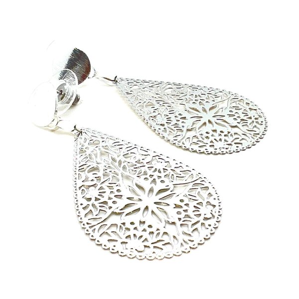 Bloom Ornament Earrings | Silber